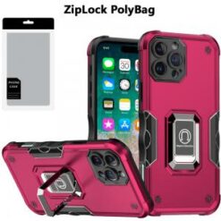 [PolyBag]  iPhone 16 Pro Max 6.9 inch OPTIMUM Magnetic Ring Stand Hybrid - Hot Pink