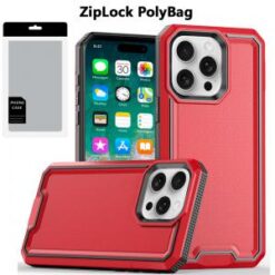[PolyBag]  iPhone 16 Pro Max 6.9 inch Rank Tough Strong Modern Fused Hybrid - Red