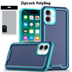 [PolyBag] For iPhone 16 Plus 6.7 inch Rank Tough Strong Modern Fused Hybrid - Blue