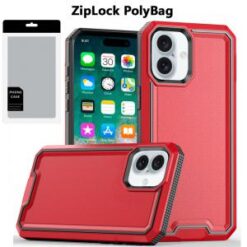 [PolyBag] For iPhone 16 Plus 6.7 inch Rank Tough Strong Modern Fused Hybrid - Red