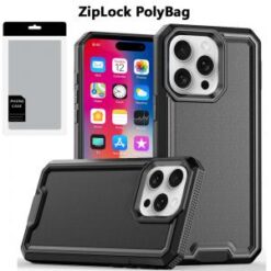 [PolyBag]  iPhone 16 Pro 6.3 inch Rank Tough Strong Modern Fused Hybrid - Black