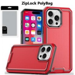 [PolyBag]  iPhone 16 Pro 6.3 inch Rank Tough Strong Modern Fused Hybrid - Red