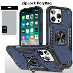 [PolyBag]  iPhone 16 Pro Max 6.9 inch Robust Magnetic Kickstand Hybrid - Blue