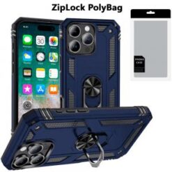 [PolyBag]  iPhone 16 Pro Max 6.9 inch Ring Magnetic Kickstand Hybrid - Blue