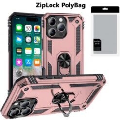 [PolyBag]  iPhone 16 Pro Max 6.9 inch Ring Magnetic Kickstand Hybrid - Rose Gold