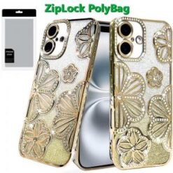 [PolyBag]  iPhone 16 6.1 inch Utter Tough Metal Ring Movable Camera Window Hybrid - Black