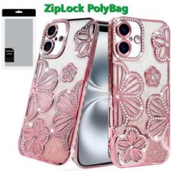 [PolyBag]  iPhone 16 6.1 inch Utter Tough Metal Ring Movable Camera Window Hybrid - Navy blue