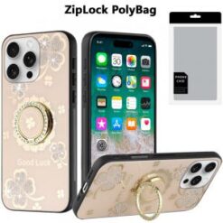 [PolyBag]  iPhone 16 Pro Max 6.9 inch SPLENDID Diamond Glitter Ornaments Engraving - Good Luck Fl