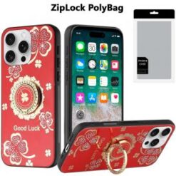 [PolyBag]  iPhone 16 Pro Max 6.9 inch SPLENDID Diamond Glitter Ornaments Engraving - Good Luck Fl
