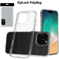 [PolyBag]  iPhone 16 Pro Max 6.9 inch PURE CRYSTAL Transparent Thick 2.0mm ShockProof Chromed But