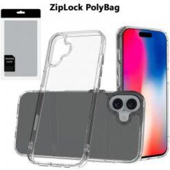 iPhone 16 6.1 inch [Magnetic Circle] CD Pattern Transparent Rugged Hybrid - Dark Blue