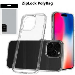 [PolyBag]  iPhone 16 Pro 6.3 inch PURE CRYSTAL Transparent Thick 2.0mm ShockProof Chromed Buttons