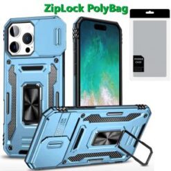 [PolyBag]  iPhone 16 Pro Max 6.9 inch Utter Tough Metal Ring Movable Camera Window Hybrid - Light