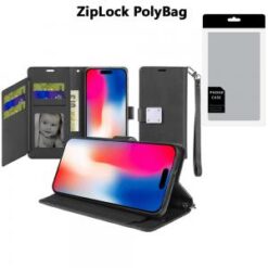 [PolyBag]  iPhone 16 6.1 inch Wallet ID Card Holder - Red