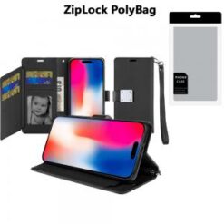 [PolyBag]  iPhone 16 Pro 6.3 inch Wallet ID Card Holder - Black