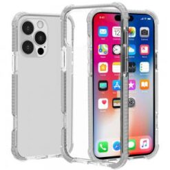 iPhone 16 Pro 6.3 inch Acrylic Tough 2.5mm Transparent ShockProof Hybrid Case Cover - White