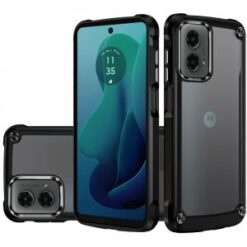 For Motorola Moto G 5G 2024 Ultimate CaseX Transparent Hybrid Case with Metal Buttons And Camera Edg