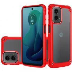 For Motorola Moto G 5G 2024 Ultimate CaseX Transparent Hybrid Case with Metal Buttons And Camera Edg