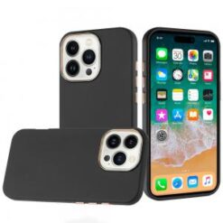 iPhone 16 Pro Max 6.9 inch Classy Slick Chromed Around Hybrid Case Cover - Black