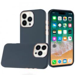 iPhone 16 Pro Max 6.9 inch Classy Slick Chromed Around Hybrid Case Cover - Dark Blue