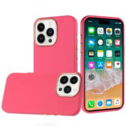 iPhone 16 Pro Max 6.9 inch Classy Slick Chromed Around Hybrid Case Cover - Hot Pink