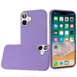 For iPhone 16 Plus 6.7 inch Classy Slick Chromed Around Hybrid Case Cover - Dark Purple