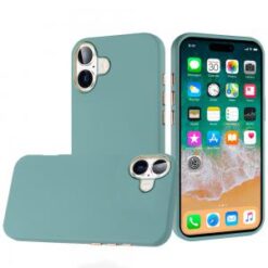 For iPhone 16 Plus 6.7 inch Classy Slick Chromed Around Hybrid Case Cover - Teal