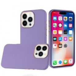 iPhone 16 Pro 6.3 inch Classy Slick Chromed Around Hybrid Case Cover - Dark Purple