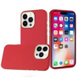 iPhone 16 Pro 6.3 inch Classy Slick Chromed Around Hybrid Case Cover - Red