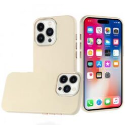iPhone 16 Pro 6.3 inch Classy Slick Chromed Around Hybrid Case Cover - White