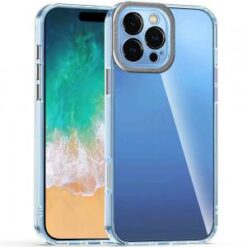 iPhone 16 Pro Max 6.9 inch Transparent Clear Hybrid with Matching Metal Buttons and Camera Prote