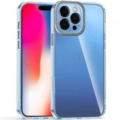 iPhone 16 Pro 6.3 inch Transparent Clear Hybrid with Matching Metal Buttons and Camera Protectio