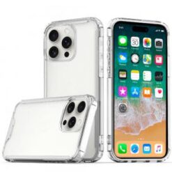 iPhone 16 Pro Max 6.9 inch Colored Shockproof Transparent Hard PC TPU Hybrid Case Cover - Clear/