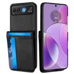 For Motorola Razr 2024 Card Slot Wallet Holder Case Cover - Black