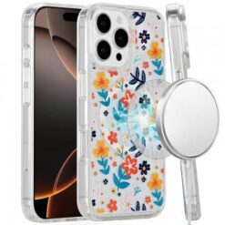 iPhone 16 Pro Max 6.9 inch Magnetic Space UV Design Case - Colorful Floral