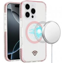 iPhone 16 Pro Max 6.9 inch Magnetic 3in1 Strong Thick Space Hybrid Case - Pink