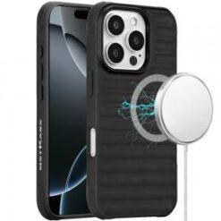 iPhone 16 Pro Max 6.9 inch Magnetic Chrome Case - Solid Black