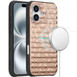 For iPhone 16 Plus 6.7 inch Magnetic Chrome Case - Solid Black