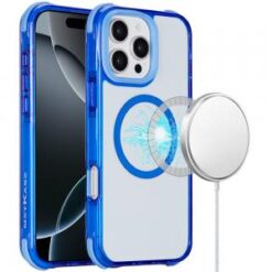 iPhone 16 Pro Max 6.9 inch Magnetic 3in1 Drop-Proof Two-Tone Case - Dark Blue Two Tone