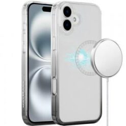 For iPhone 16 Plus 6.7 inch Magnetic Space Gradiant Case - Two Tone Smoke