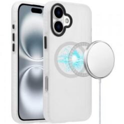For iPhone 16 Plus 6.7 inch Magnetic BOLD Hybrid - White