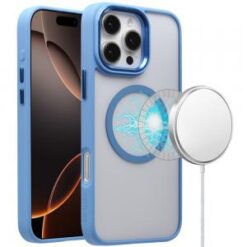 iPhone 16 Pro Max 6.9 inch Magnetic CLARITY Transparent Hybrid - Blue