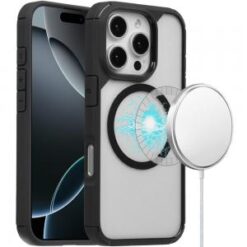 iPhone 16 Pro Max 6.9 inch Magnetic DEFENSE Transparent Hybrid - Black