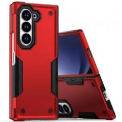 For Samsung Z Fold 6 Exquisite Tough Shockproof Hybrid Case Cover - Red