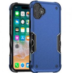 For iPhone 16 Plus 6.7 inch Exquisite Tough Shockproof Hybrid Case Cover - Blue