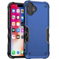 iPhone 16 6.1 inch Exquisite Tough Shockproof Hybrid Case Cover - Red