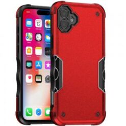 iPhone 16 6.1 inch Grip [Magneti Circle] Metal Shockproof Hybrid - Red
