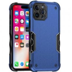 iPhone 16 Pro 6.3 inch Exquisite Tough Shockproof Hybrid Case Cover - Blue