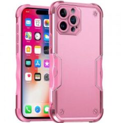 iPhone 16 Pro 6.3 inch Exquisite Tough Shockproof Hybrid Case Cover - Pink