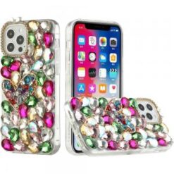 For Samsung Z Fold 6 Full Diamond with Ornaments Hard TPU Case Cover - Colorful Ornaments with Heart